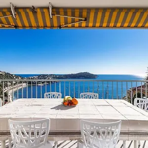 Sur Mer:appartement-villa, Vue Mer, Jardin, Parking. Villefranche-sur-Mer
